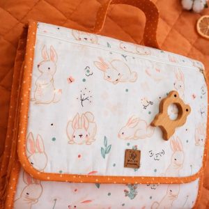 کیف تشک تعویض نوزاد (کتان ترک+اقتصادی)