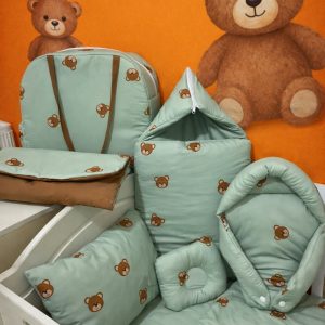 سرویس خواب  ۸ تیکه نوزاد طرح تدی چاپی