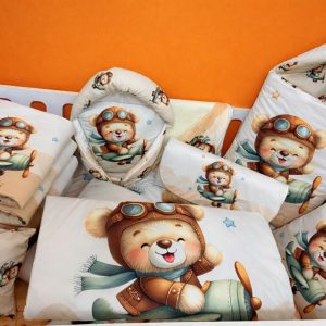 سرویس کامل نوزاد ۱۵ تیکه طرح چاپی