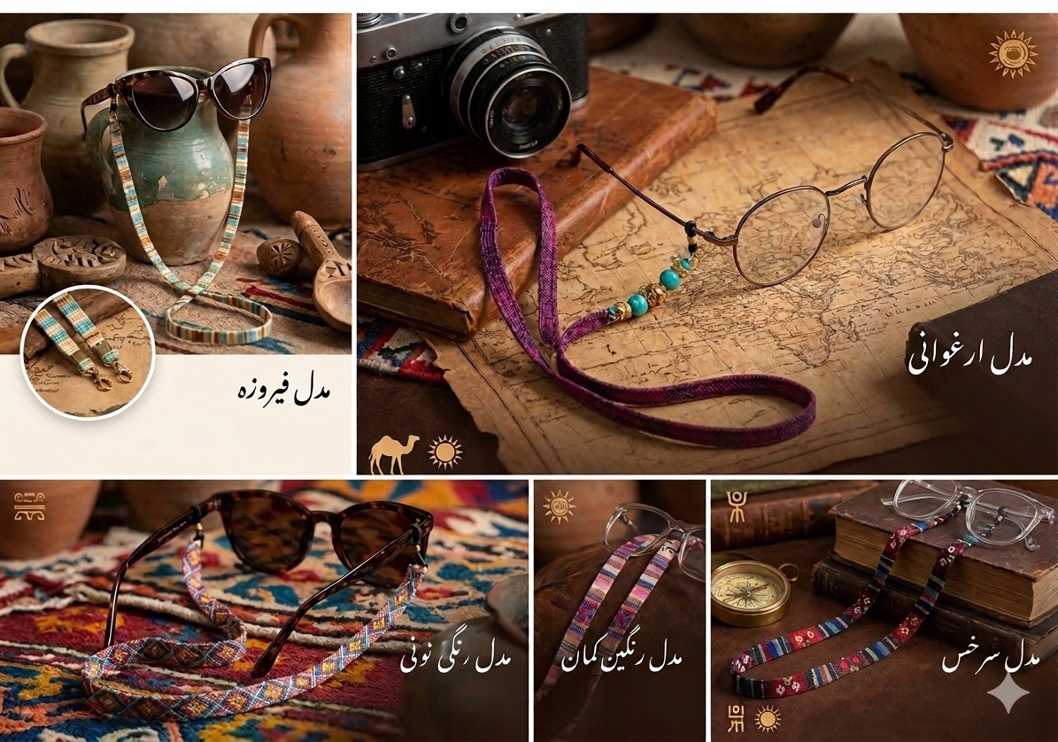 بند عینک نخی طرح ماجان